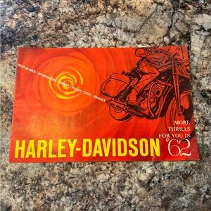 Vintage 1962 Harley-Davidson "More Thrills for You" Sales Brochure